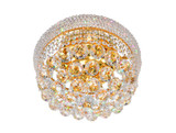 CWI Lighting Empire Flush Mount, 4-Light, Gold, 14"W (8001C14G 3060HCX) 