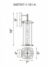 Greenwood Outdoor Wall Lantern, LED, Black, 17.5"H (0407W7-1-101-A 3069NAU)