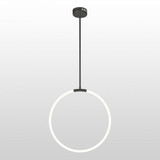 Hoops Chandelier, 1-Light, LED, Black, 24"W (1273P24-1-101 3069NEC)
