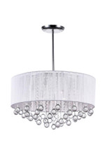 CWI Lighting Water Drop Drum Shade 9 Light Chandelier 