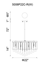 Water Drop Drum Shade 9 Light Chandelier