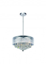 Radiant Drum Shade Chandelier, 9-Light, Chrome, 20"W (5062P20C (Clear + W) 305XCUJ)
