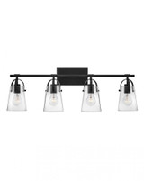 Hinkley Foster Bath Vanity Light, 4-Light, Black, 31.75"W (5134BK 9Q4KN) 