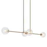 Novo Linear Suspension, 4-Light, Aged Gold Brass, 11"W (C81704AGCL 305XPXC)