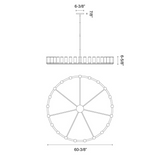 Revolve Chandelier, 21-Light, Urban Bronze, Clear Glass, 60.38"D