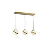Globo Linear Chandelier, 3-Light, Satin Gold, 30.88"L LP301003SG