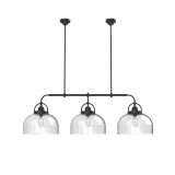 Alora Lighting Lancaster Linear Chandelier, 3-Light, Matte Black, 55"L 