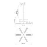 Alora Lighting Astrid Pendant, 1-Light, LED, Urban Bronze, Metal Shade, 41.63"D 