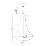Alora Lighting Marcel Pendant, 4-Light, Polished Nickel, 23"H PD361018PN