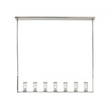 Revolve Linear Chandelier, 7-Light, Polished Nickel, Clear Glass, 47.25"L