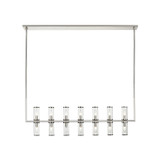 Revolve Linear Chandelier, 14-Light, Polished Nickel, Clear Glass, 47.25"L LP309077PNCG