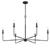 Salerno Chandelier, 6-Light, Matte Black, 42"W Savoy House(1-2221-6-89 AHVZG)