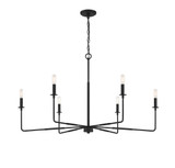 Salerno Chandelier, 6-Light, Matte Black, 42"W Savoy House(1-2221-6-89 AHVZG)