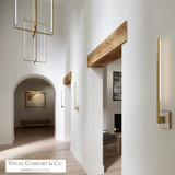 Visual Comfort & Co. Modern Collection Klee Wall Mount, 1-Light, LED, Brass, 26.5"H (700WSKLE30NB-LED930 70PDFV8) 