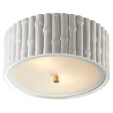 Visual Comfort & Co. Signature Collection Frank Flush Mount, 2-Light, Plaster White, Frosted Glass, 11.25"W (AH 4004WHT-FG 22MJC) 