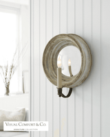 Visual Comfort & Co. Signature Collection Chelsea Reflection Wall Sconce, 1-Light, Old White, 12.25"H (CHD 1186OW 25U5D) 