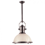 Visual Comfort & Co. Signature Collection Country Industrial Large Pendant, 1-Light, Bronze, Over All Height 59" (CHC 5136BZ-WG 25T5X) 