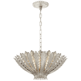 Visual Comfort & Co. Signature Collection Hampton Chandelier, 3-Light, Burnished Silver Leaf, 19.5"W (ARN 5001BSL 2K1R1) 
