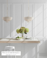 Visual Comfort & Co. Signature Collection Hampton Medium Chandelier, 3-Light, Plaster White, 19.5"W (ARN 5001PW 2MWHT) 