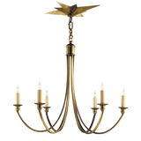 Venetian Chandelier, 6-Light, Hand-Rubbed Antique Brass, 27"W (SC 5001HAB 28QXP)