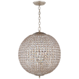 Renwick Sphere Chandelier, 4-Light, Burnished Silver Leaf, 23.25"W (ARN 5101BSL-CG 2MWJ5)