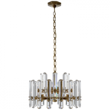 Bonnington Chandelier, 12-Light, Hand-Rubbed Antique Brass, 24.25"W (ARN 5124HAB-CG 2MWJM)