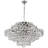 Sanger Chandelier, 18-Light, Polished Nickel, Crystal Shade, 36.75"W (ARN 5120PN-CG 2K1TA)
