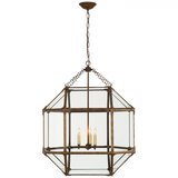 Morris Lantern Pendant, 3-Light, Gilded Iron, Clear Glass, 23.25"W (SK 5010GI-CG 2FU8V)