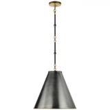 Goodman Pendant, 1-Light, Bronze, Antique Brass, Bronze Shade, 15"W (TOB 5090BZ/HAB-BZ 2D0EJ)