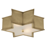 Sophia Flush Mount, 3-Light, Natural Brass, 17"W (AH 4017NB-FG 2G03E)