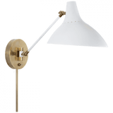 Visual Comfort & Co. Signature Collection Charlton Wall Sconce, 1-Light, Plaster White, 9.25"W (ARN 2006WHT 2K2RK) 