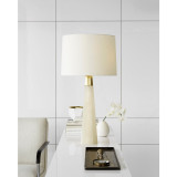 Olsen Table Lamp, 2-Light, Crystal with Brass, Linen Shade, 32.5"H (ARN 3026CG/HAB-L 2R348)