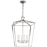 Darlana Lantern Pendant, 6-Light, Polished Nickel, 24"W (CHC 2176PN 2K1RJ)