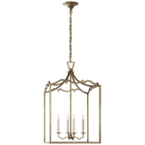 Visual Comfort & Co. Signature Collection Darlana Lantern Pendant, 4-Light, Gilded Iron, 17.25"W (CHC 2181GI 2MXKX) 