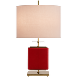 Beekman Table Lamp, 1-Light, Maraschino, Pink Linen Shade, 27.5"H (KS 3043MSH-PK 2V2U7)