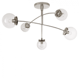 Visual Comfort & Co. Signature Collection Prescott Chandelier, 5-Light, Polished Nickel, 40"W (KS 5403PN-CG 2V8M4) 