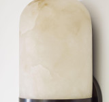 Visual Comfort & Co. Signature Collection Melange Pill Form Wall Sconce, 2-Light, Bronze, Alabaster Shade, 12.5"H (KW 2012BZ-ALB 2V3RH) 