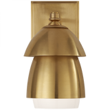 Whitman Small Wall Sconce, 1-Light, Hand-Rubbed Antique Brass, 8.5"H (TOB 2111HAB-HAB 2V8M5)