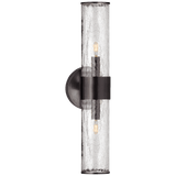 Visual Comfort & Co. Signature Collection Liaison Bathroom Wall Sconce, 2-Light, Bronze, Crackle Glass, 22"H (KW 2118BZ-CRG 2V8N0) 