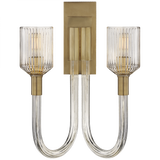 Reverie Double Wall Sconce, 2-Light, Clear, 19"H (KW 2404CRB/AB CHQJY)