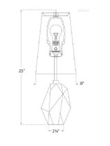 Visual Comfort & Co. Signature Collection Halcyon Accent Table Lamp, 1-Light, Crystal, Linen Shade, 25"H (KW 3012CG-L 2V3RZ) 