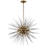 Quincy Sputnik Chandelier, 20-Light, Antique Burnished Brass, 30"W (CHC 5287AB-CA 2V2UT)