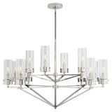Marais Chandelier, 12-Light, Polished Nickel, 45"W (TOB 5303PN-CG CLU74)