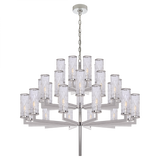 Liaison Chandelier, 32-Light, Polished Nickel, Crackle Glass, 47.5"W (KW 5202PN-CRG 2R5ZT)