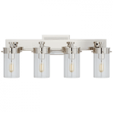 Visual Comfort & Co. Signature Collection Marais Bath Wall Sconce, 4-Light, Polished Nickel, 8"H (TOB 2316PN-CG CLV53) 