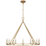 Darlana  Chandelier, 12-Light, Antique Burnished Brass, 40"W (CHC 5174AB CTYHU)