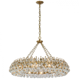 Bellvale Chandelier, 10-Light, Hand-Rubbed Antique Brass, 36.5"W (ARN 5118HAB-CG CU3DP)
