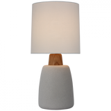 Aida Medium Table Lamp, 1-Light, Wood, Linen Shade, 21"H (BBL 3610PRW-L CU1DJ)