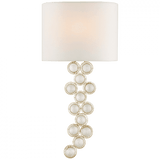 Visual Comfort & Co. Signature Collection Milazzo Right Wall Sconce, 1-Light, Gild, Crystal, Linen Shade, 23.75"H (JN 2202G/CG-L CPTWU) 