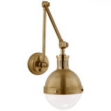 Hicks Library Light, 1-Light, Hand-Rubbed Antique Brass, 17.75"H (TOB 2090HAB-WG CLX4R)